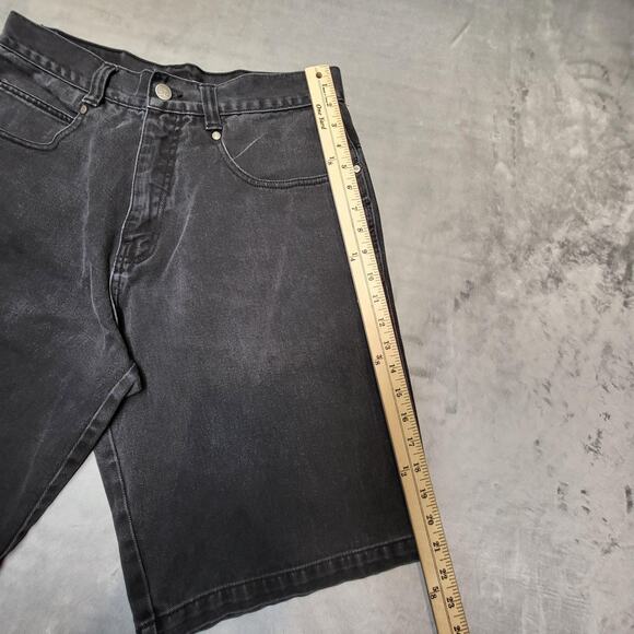 Godbody Denim Technology Shorts Mens 32 Black Long Bermuda 5-Pocket Zip Fly - Picture 4 of 8